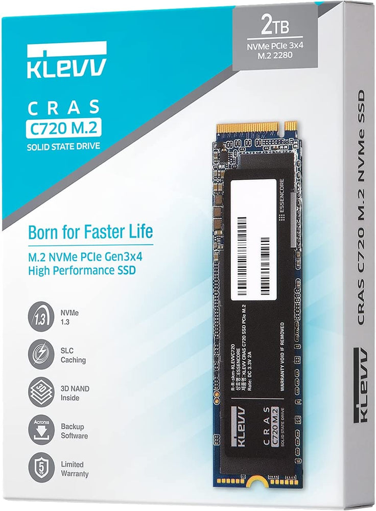 KLEVV CRAS C930 2TB M.2 NVMe PCIe Gen4x4 Solid State Drive 3D NAND, Black : K02TBM2SP0-C93 - JS Bazar