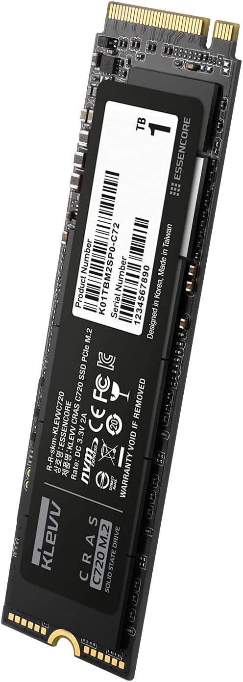 Klevv Cras C720 M.2 NVMe Internal Solid State Drive, PCle Gen3 x4, 1TB, 3D TLC Nand R/W, Up to 3400MB/s & 3100MB/s : K01TBM2SP0-C72 Hard Drives JS Bazar