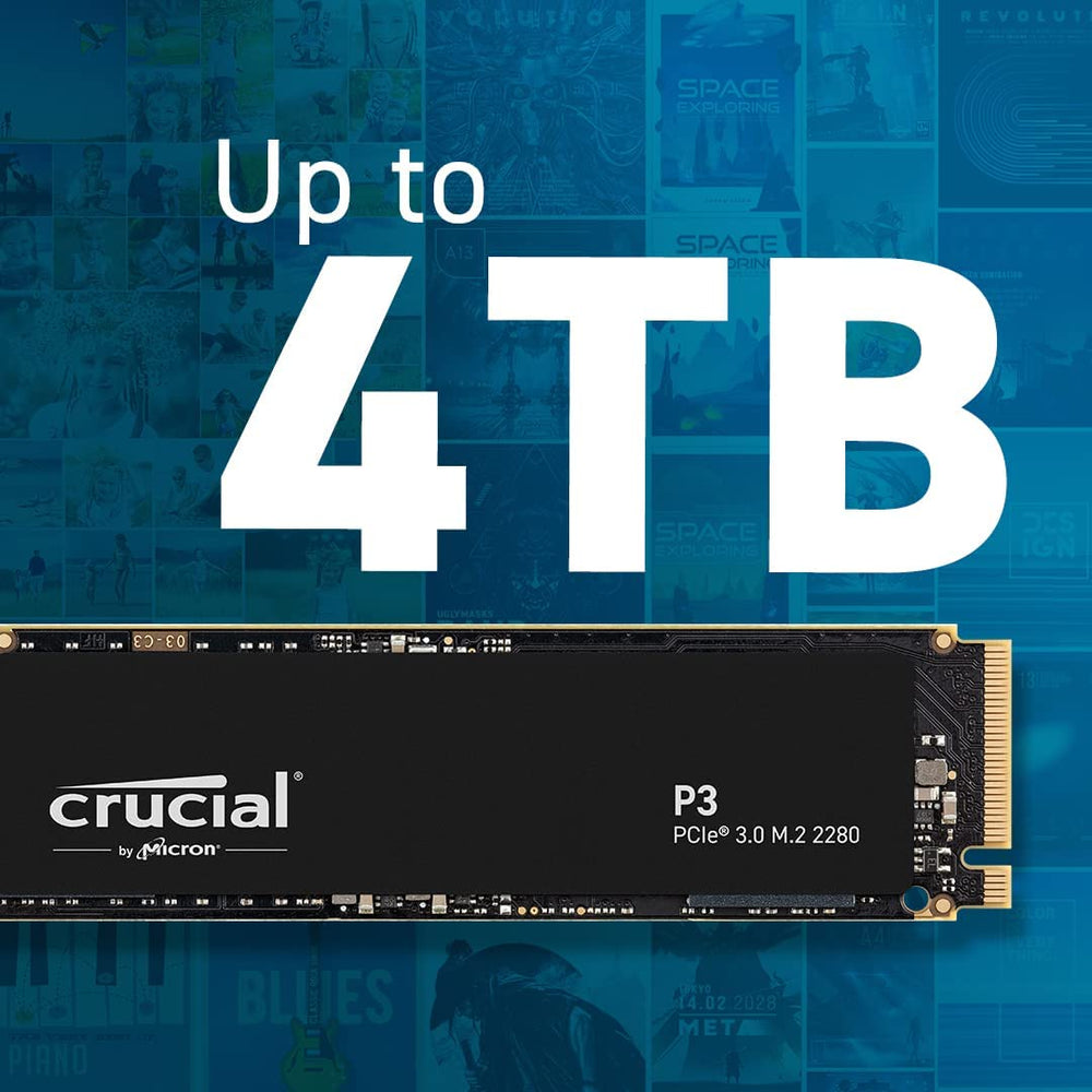 Crucial P3 2TB PCIe Internal SSD, M.2 2280 Form Factor, 3000 MB/s Sequential Write : CT2000P3SSD8 - JS Bazar