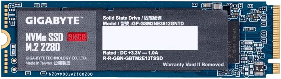 Gigabyte M.2 2280 512GB PCI-Express 3.0 x4, NVMe 1.3 Internal Solid State Drive (SSD) : GP-GSM2NE3512GNTD Hard Drives JS Bazar