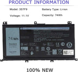 DELL 357F9 Laptop Battery Replacement for Dell 15 7559 7557 5576 5577 7566 7567 7759 INS15PD NS15PD Series 357F9, 0GFJ6, 71JF4 Laptop Batteries JS Bazar