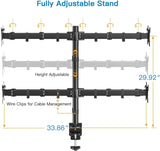 quad screens articulating monitor stand | ldt08-t04 Desktop Mount JS Bazar
