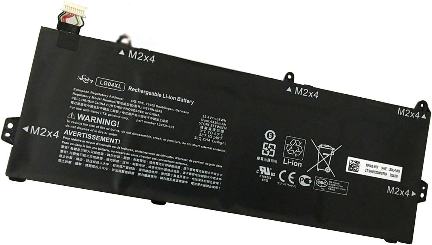 LG04XL (15.4V 68Wh/4416mAh 4-Cells) Laptop Battery Compatible with HP LG04XL Series Notebook HSTNN-IB8S L32535-1C1 LG04068XL LGO4XL L32654-005 Laptop Batteries JS Bazar
