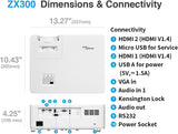 Optoma ZX300 XGA DuraCore Laser Projector, 3500 ANSI Lumens, DLP Technology, XGA (1024x768) Resolution, 4:3 Format Projectors JS Bazar