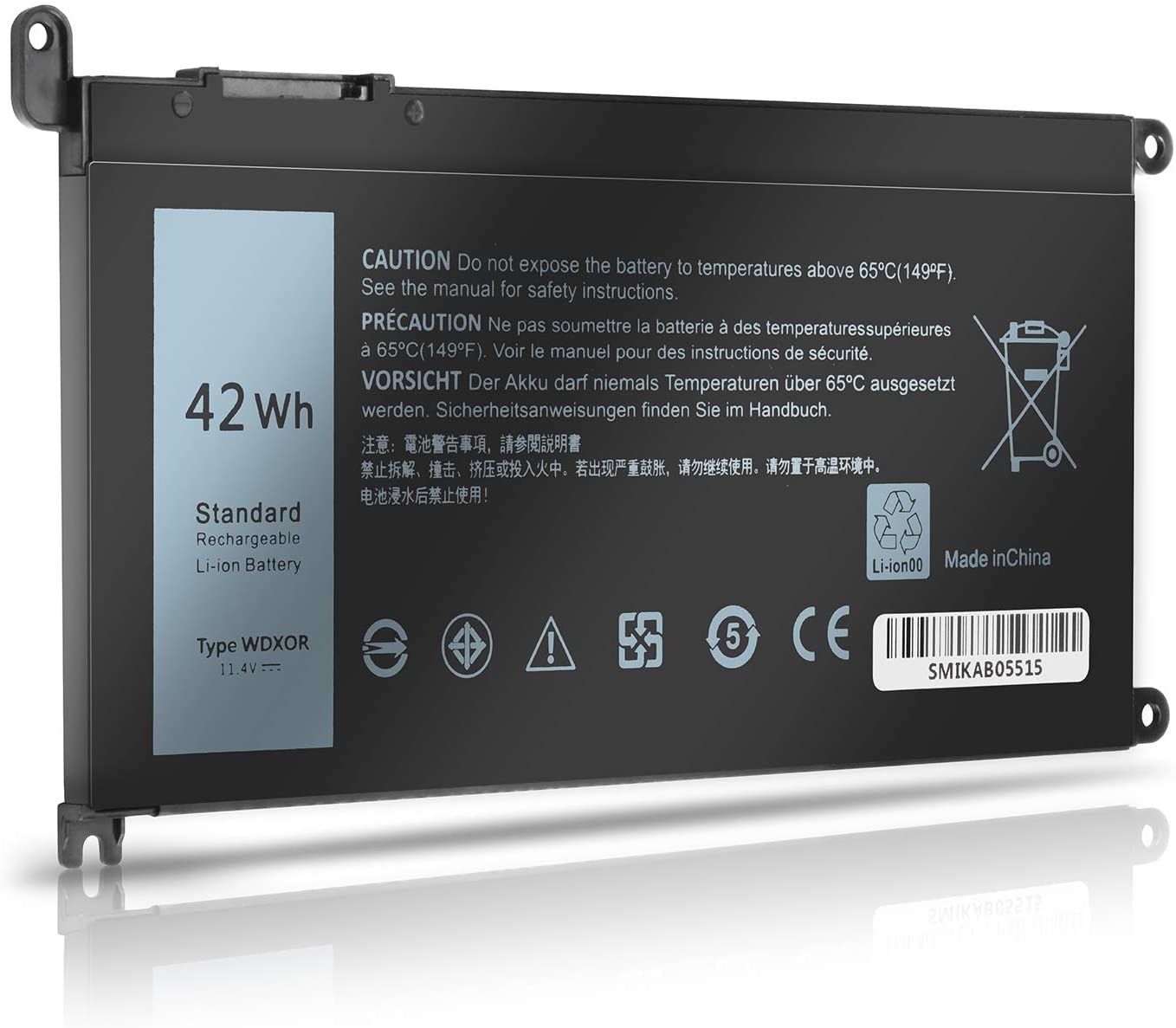 Dell Inspiron 13 WDXOR P75G001 P69G P69G001 P66F001 7579 7569 P58F and Inspiron 17 5765 5767 42Wh 4-cell 11.4V Battery Laptop Batteries JS Bazar