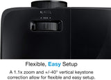 Optoma S336 UK DLP Projector, 4000 Lumens Brightness, Integrated 10-Watt Speaker, 1.94 to 2.16:1 Throw Ratio, Analog Audio Input & Output Projectors JS Bazar