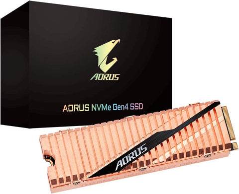 Gigabyte Aorus NVMe Gen4 SSD 500GB M.2 2280 PCI-Express 4.0 x4 3D TLC Internal Solid State Drive (SSD) : GP-ASM2NE6500GTTD