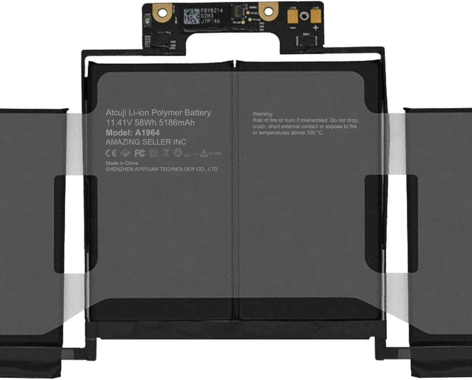 58Wh A1964 Apple MacBook Pro Battery for Mid 2018 2019 Apple MacBook Pro 13" A1989 EMC 3214 Laptop Batteries JS Bazar