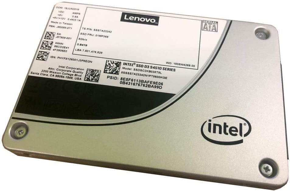 Lenovo ThinkSystem 3.5" Intel S4510 480GB Entry SATA 6Gb Hot Swap SSD : 4XB7A13626 Hard Drives JS Bazar