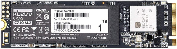 Klevv Cras C710 1TB M.2 Pcie 3x4 Nvme 3D NAND Internal (SSD) Read Speed 2,050MB/S / Maximum Write Speed 1,650MB/S : K01TBM2SP0-C71