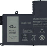 TRHFF DL011307-PRR13G01 1V2F6 0PD19 P39F 58DP4 Laptop Battery Replacement for Dell Inspiron 5445 5447 5545 5547 5548 N5447 N5547 15-5000 i5547-3750SLV Latitude 14 3450 15 3550 E3450 E3550(11.1V 43Wh) Laptop Batteries JS Bazar