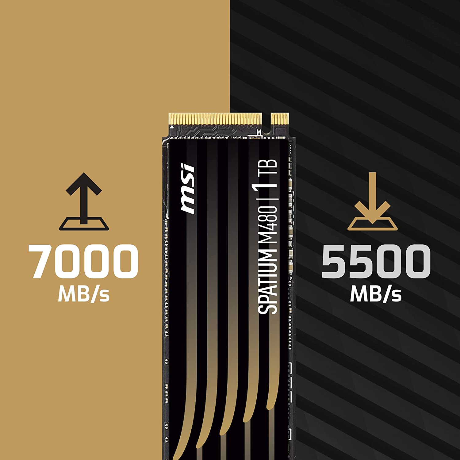 MSI Spatium M480 1TB PCIe 4.0 NVMe M.2 Internal Solid State Drive, E2E Data Protection, 1400 TBW, Black : S78-440L490-P83 Hard Drives JS Bazar