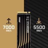 MSI Spatium M480 1TB PCIe 4.0 NVMe M.2 Internal Solid State Drive, E2E Data Protection, 1400 TBW, Black : S78-440L490-P83 Hard Drives JS Bazar