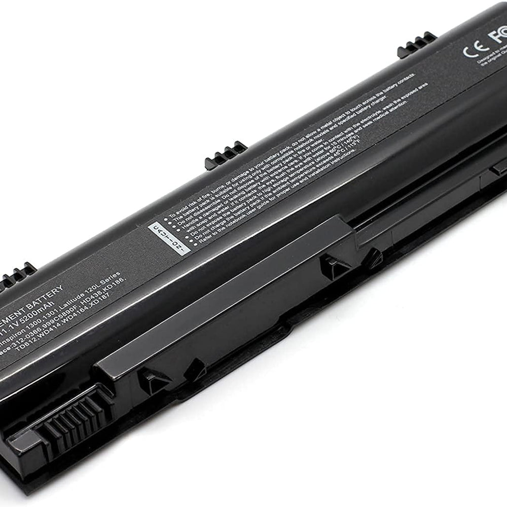 Laptop Battery for Dell Inspiron 1300, Inspiron B120, Inspiron B130, Latitude 120L 312-0365 312-0366 312-0416 999C5890F HD438 - JS Bazar