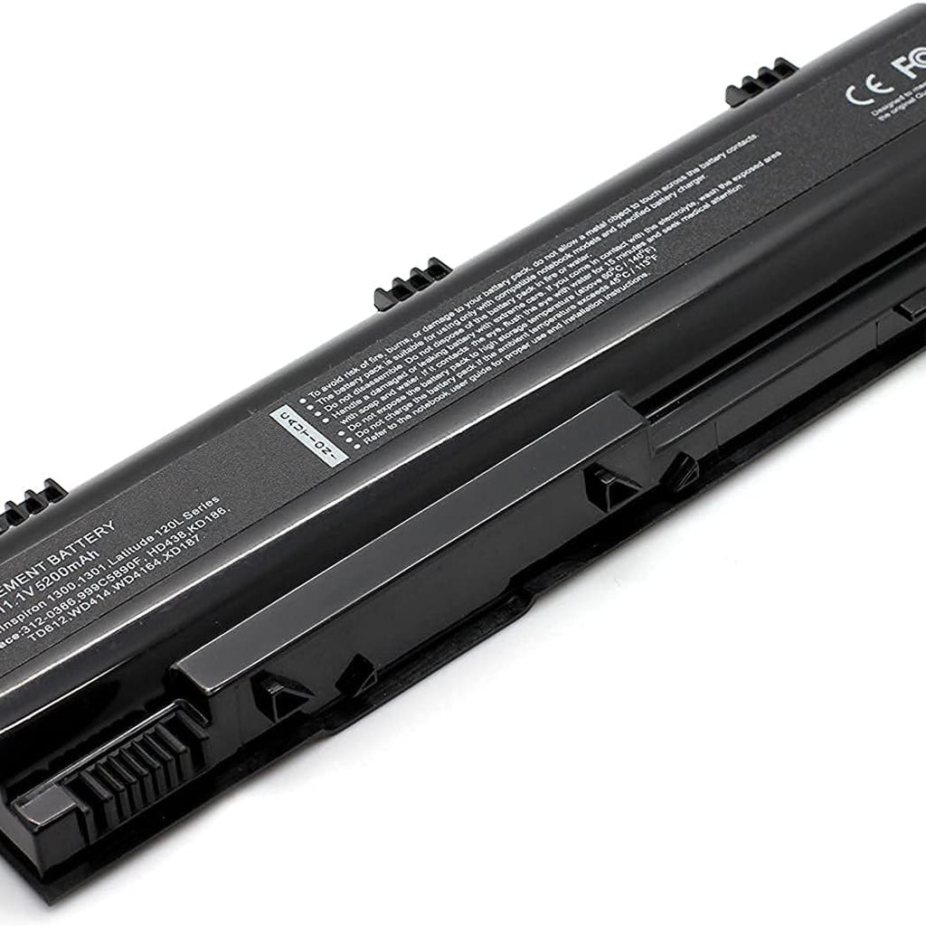 Laptop Battery for Dell Inspiron 1300, Inspiron B120, Inspiron B130, Latitude 120L 312-0365 312-0366 312-0416 999C5890F HD438