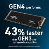 Crucial 4TB P3 Plus NVMe PCIe 4.0 Internal SSD, Micron 3D NAND, 1.5Mn Hour MTTF : CT4000P3PSSD8 Hard Drives JS Bazar