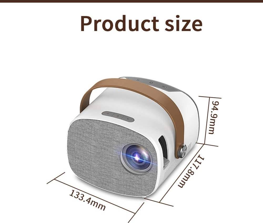 Generic Mini Portable LED Outdoor Projector, High Resolution 1080P, With WiFi, Supports Mobile / HDMI / Micro SD / USB Flash Drive, AV : MF-11 Projectors JS Bazar