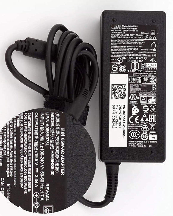 65W Dell Laptop charger for Dell Inspiron 13 14 15,3000 5000 7000 Series, 0G6j41 0MGJN Laptop Charger JS Bazar
