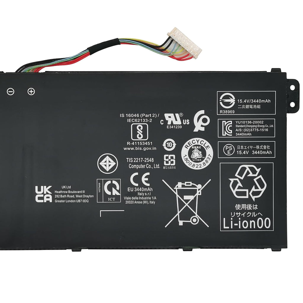 AP19B5L 54.6Wh Acer Laptop Battery for Acer Aspire 5 A515-43 A515-52 Vero AV15-51 Swift 3 SF314-42 SP314-21N-R5FR TravelMate P2 TMP214-41 Enduro Urban N3 EUN314-51 15.4V 3550mah Laptop Batteries JS Bazar