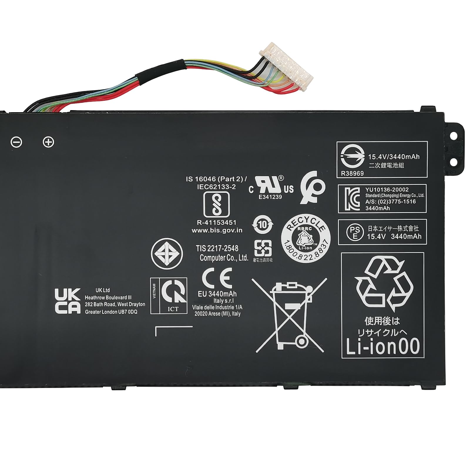 AP19B5L 54.6Wh Acer Laptop Battery for Acer Aspire 5 A515-43 A515-52 Vero AV15-51 Swift 3 SF314-42 SP314-21N-R5FR TravelMate P2 TMP214-41 Enduro Urban N3 EUN314-51 15.4V 3550mah Laptop Batteries JS Bazar
