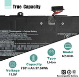 Original QK06XL N28832-005 Battery Replacement for HP OMEN Transcend 16-u0195ng 16-u0015nf 16-u0000sl Serie N28832-005 QK06097XL 97.04Wh Laptop Batteries JS Bazar