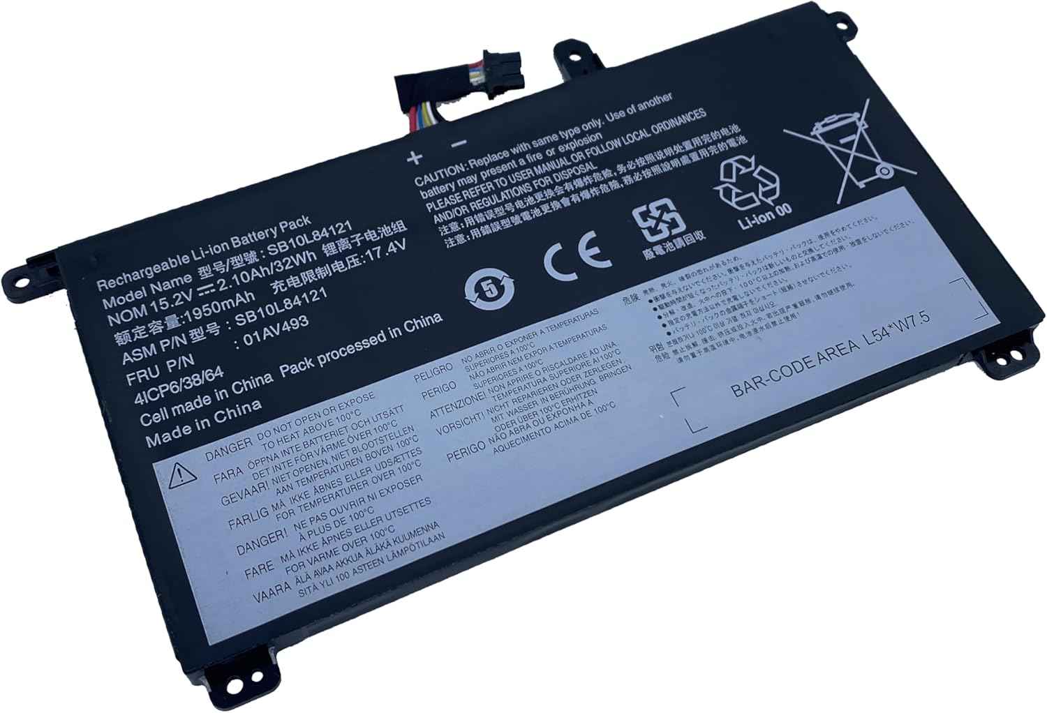 01AV493 SB10L84121 Laptop Battery Replacement for Lenovo ThinkPad T570 T580 P51s P52s Series Notebook 00UR891 SB10L84122 00UR892 Laptop Batteries JS Bazar