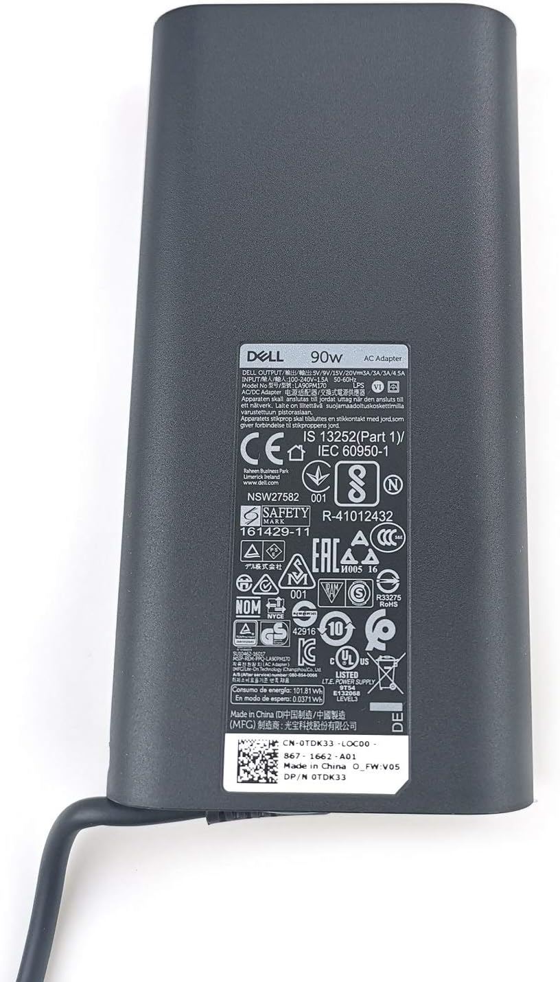 Dell 90W 20V 4.5A USB Type C Thunderbolt 3 Dell Laptop charger Laptop Charger JS Bazar