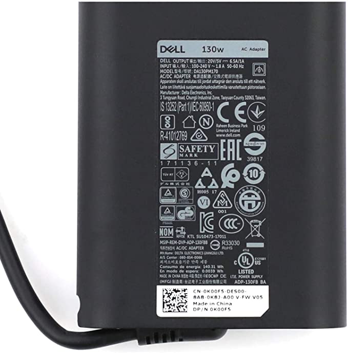 130W Dell Laptop charger for Dell Inspiron 15 7000, 7567, 7746 Series Latitude E5250 LA130PM121 Laptop Charger JS Bazar