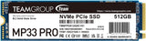 Team Group MP33 PRO 512GB M.2 PCIe Internal SSD, NVMe 1.3, PCIe Gen3x4 M.2 2280 : TM8FPD512G0C101 Hard Drives JS Bazar