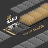 MSI Spatium M480 1TB PCIe 4.0 NVMe M.2 Internal Solid State Drive, E2E Data Protection, 1400 TBW, Black : S78-440L490-P83 Hard Drives JS Bazar