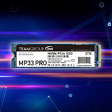 Team Group MP33 PRO 512GB M.2 PCIe Internal SSD, NVMe 1.3, PCIe Gen3x4 M.2 2280 : TM8FPD512G0C101 Hard Drives JS Bazar