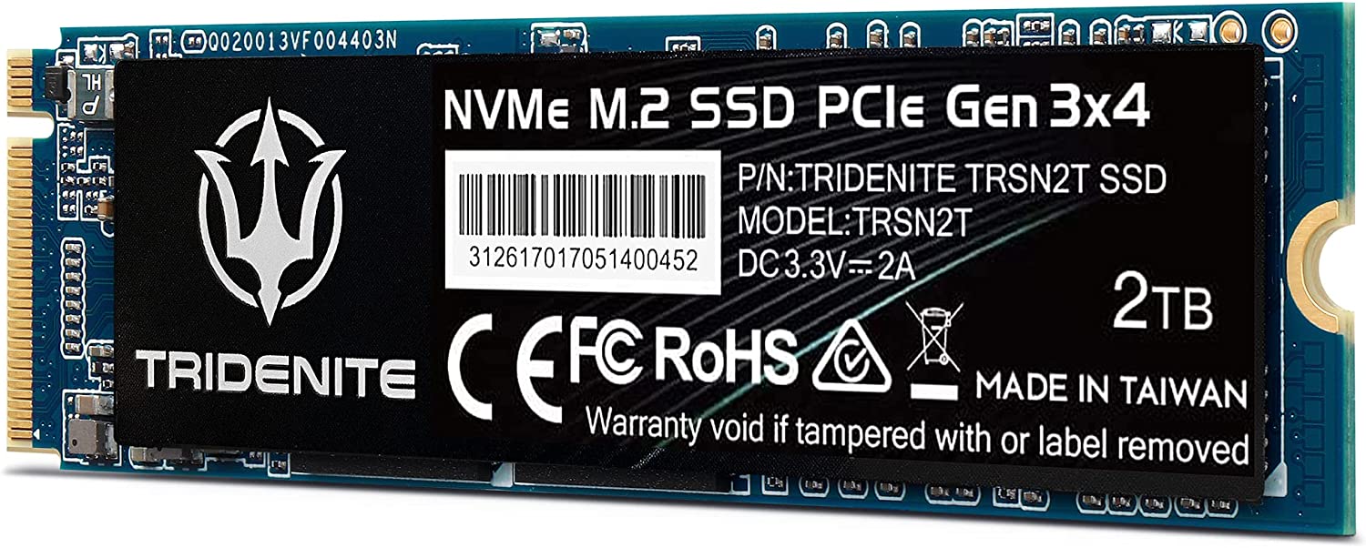 TRIDENITE 2TB NVMe M.2 2280 PCIe Gen 3x4 Internal Solid State Drive (SSD) Hard Drives JS Bazar