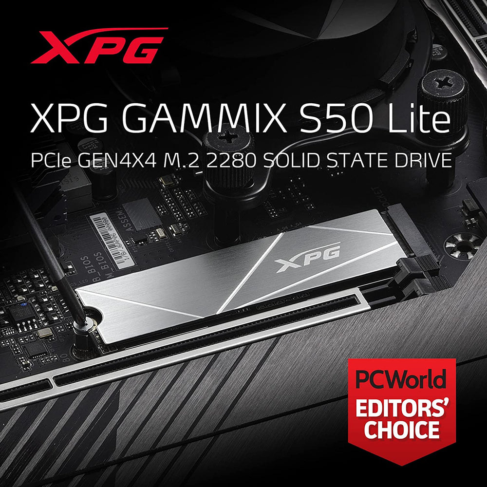 ADATA XPG GAMMIX S50 Lite 1 TB M.2 2280 PCIe Gen4 Internal Gaming SSD, 740TB TBW, Black-Gray : AGAMMIXS50L-1T-CS - JS Bazar