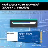 Western Digital SN570 500GB Blue Internal SSD, 3500MB/s Read Performance, 2300MB/s Write Performance : WDS500G3B0C Hard Drives JS Bazar