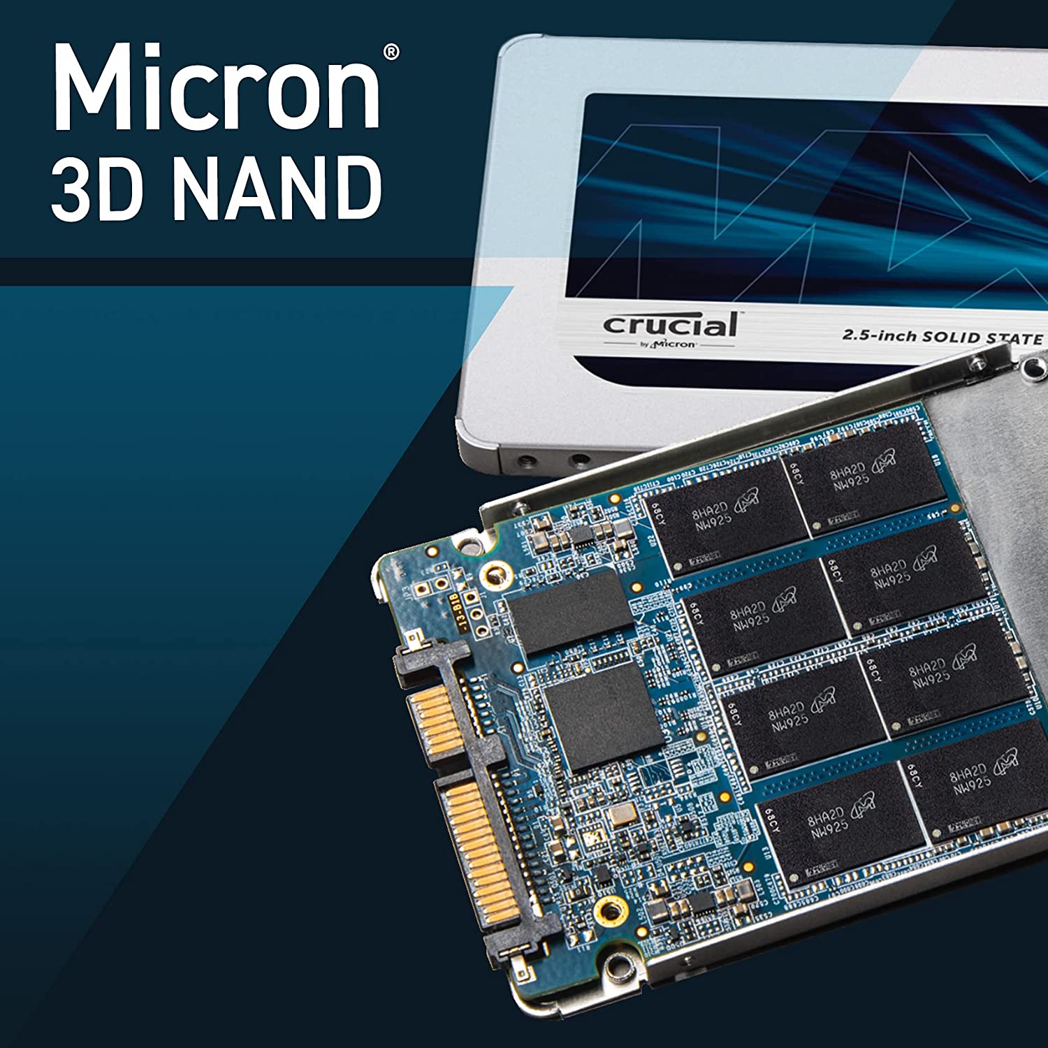 Crucial MX500 2TB SATA 2.5-inch 7mm (with 9.5mm adapter) Internal SSD : CT2000MX500SSD1 Hard Drives JS Bazar