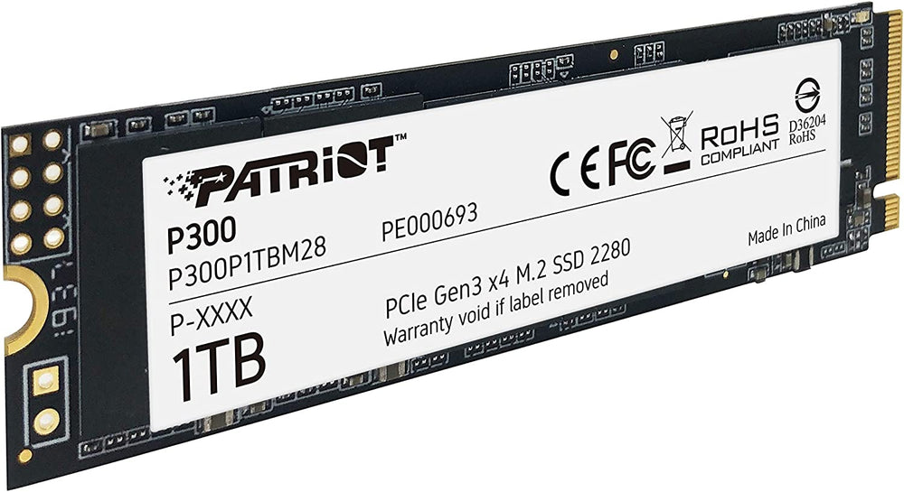 Patriot P300 M.2 2280 1TB PCIe Internal Solid State Drive, Gen3 x4, NVMe 1.3, (SSD) : P300P1TBM28 - JS Bazar