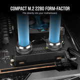 Corsair MP600 Pro XT Hydro X Edition 2TB Internal SSD, 3D TLC NAND, 1400 TBW, Black : CSSD-F2000GBMP600PHXT Hard Drives JS Bazar
