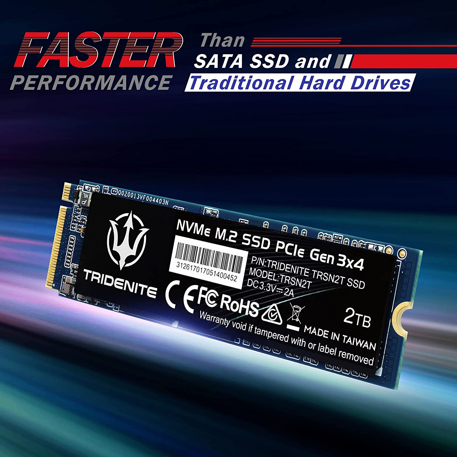TRIDENITE 2TB NVMe M.2 2280 PCIe Gen 3x4 Internal Solid State Drive (SSD) Hard Drives JS Bazar