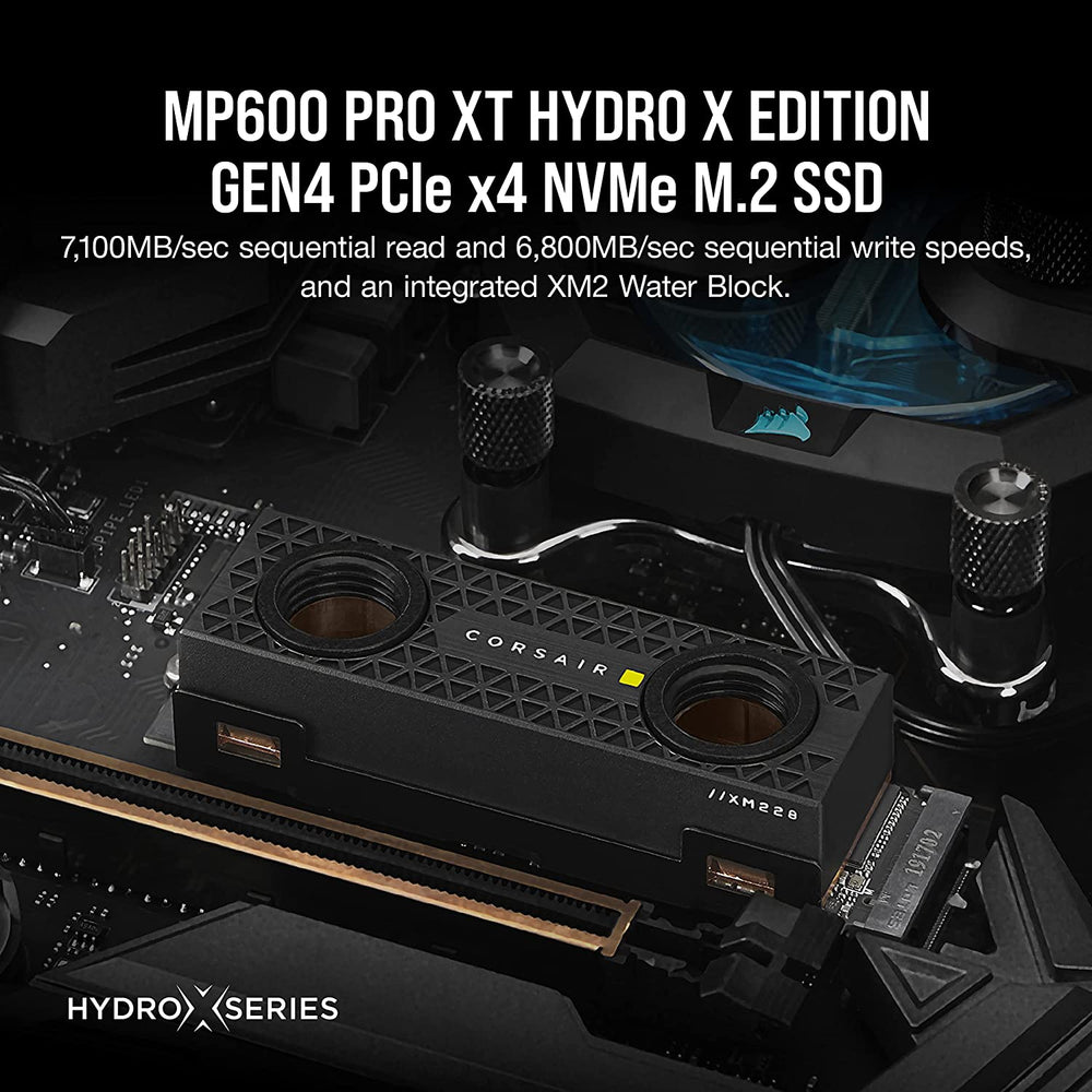 Corsair MP600 Pro XT Hydro X Edition 2TB Internal SSD, 3D TLC NAND, 1400 TBW, Black : CSSD-F2000GBMP600PHXT - JS Bazar