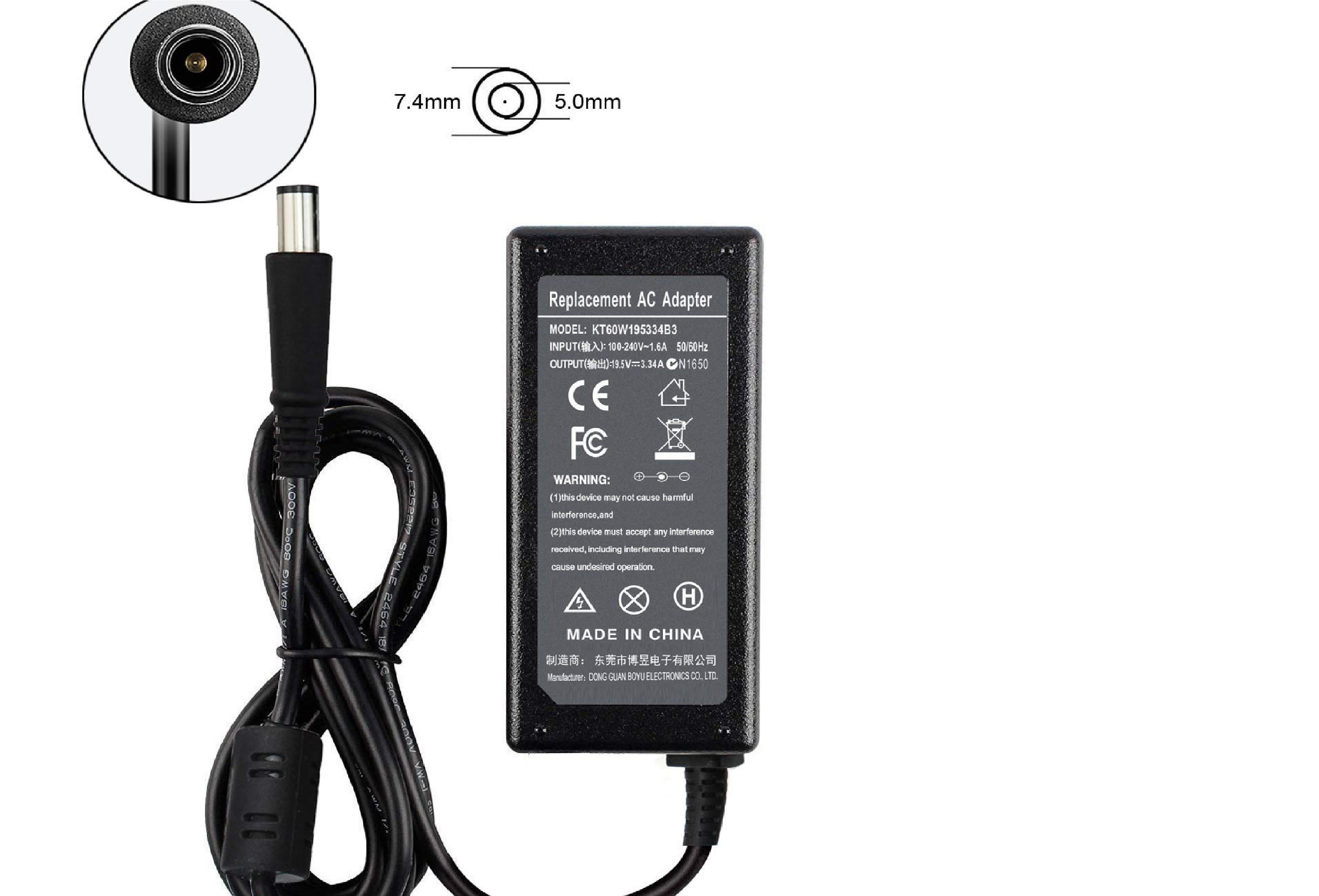 45W Dell charger for Dell Inspiron 15 3000 Series 15-3552 Laptop Charger JS Bazar