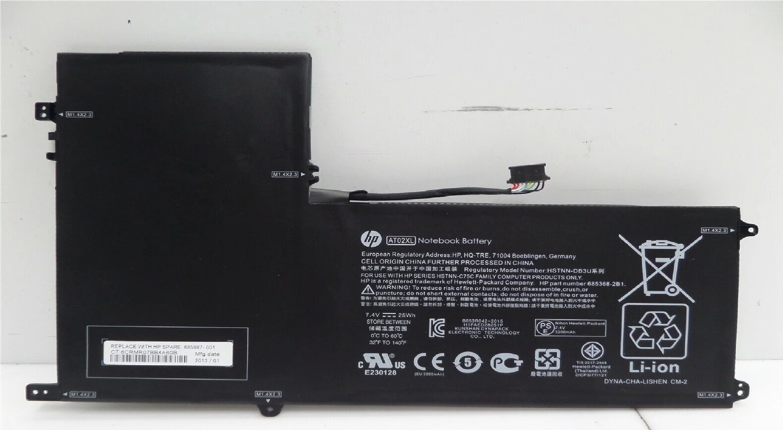AT02XL ORIGINAL Laptop Battery HP ElitePad 900 G1 Table Series HSTNN-C75C HSTNN-IB3U 685368-1C1 Laptop Batteries JS Bazar