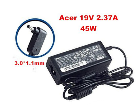 Acer Aspire 45W Laptop charger 19V 2.37A (3.0mm*1.1mm Pin) AC Adapter Laptop Charger JS Bazar
