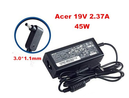 Acer Aspire 45W 19V 2.37A (3.0mm*1.1mm Pin) Laptop Charger / AC Adapter - JS Bazar