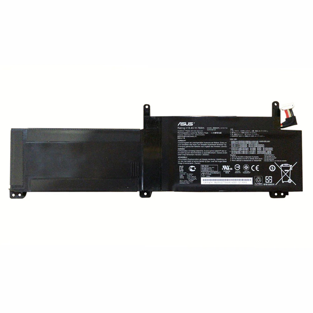 C41N1716 Asus Laptop Battery for ASUS ROG Strix GL703GM GL703GS ROG Strix GL703GM Scar Edition ROG Strix S7BS S7BS8750 Strix GL703GM-DS74 GL703GM-WS74 GL703GM-NS73 GL703GS-EE071T 0B200-02770000 15.4V 76Wh Laptop Batteries JS Bazar