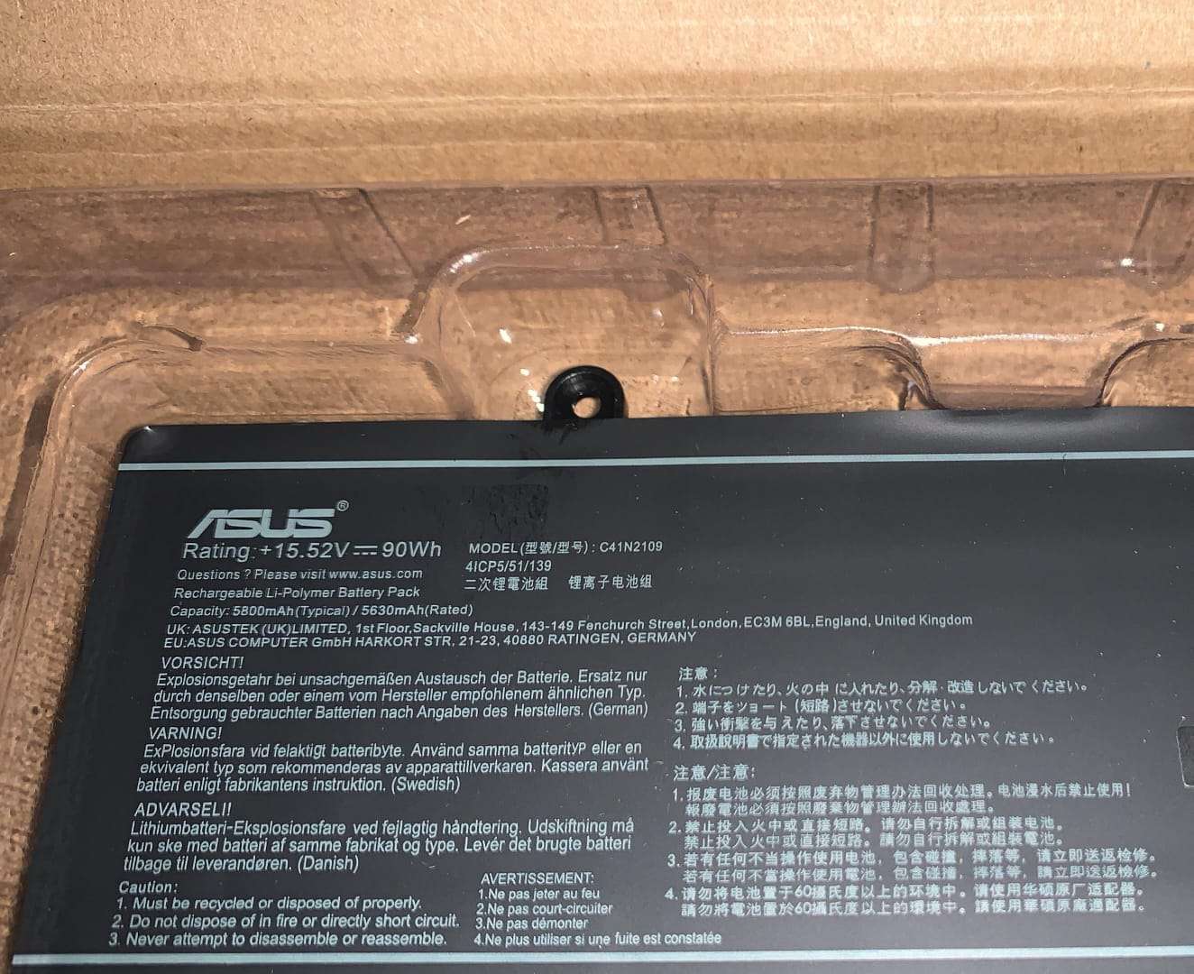C41N2109 Asus Laptop Battery for Asus ROG Flow X16 GV601RM GV601RE GV601RW GV601VV GV601VI GV601VU ROG Strix G16 G614JI G614JU G614JV G614JZ G18 G814JI G814JU G814JV ROG Zephyrus M16 GU604VI GU604VY 90Wh Laptop Batteries JS Bazar