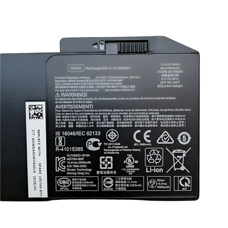 VX04XL HSTNN-IB8F HSN-Q13C Laptop Battery For HP ZBook 15 G5 G6 4ME79AA L05766-855 L06302-1C1 Laptop Batteries JS Bazar