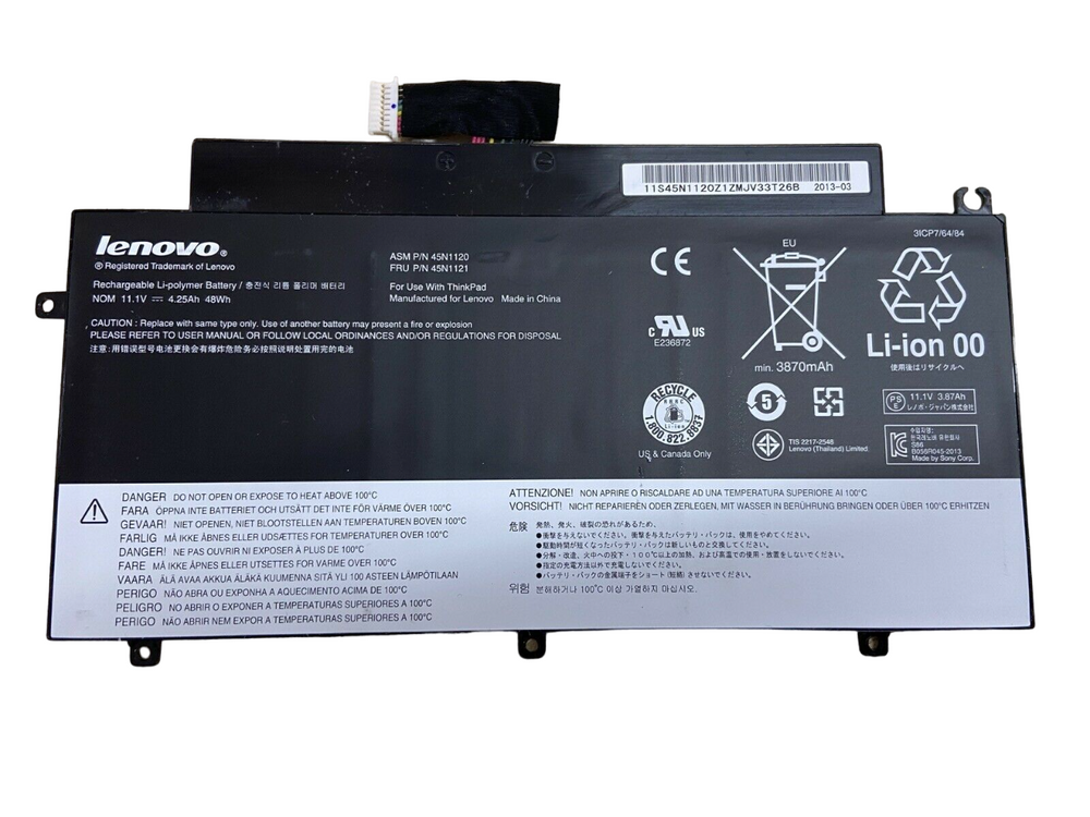 Lenovo ThinkPad T431s Series 45N1120 45N1122 11.1V 47wh 45N1121 45N1123 Tablet Laptop Battery - JS Bazar