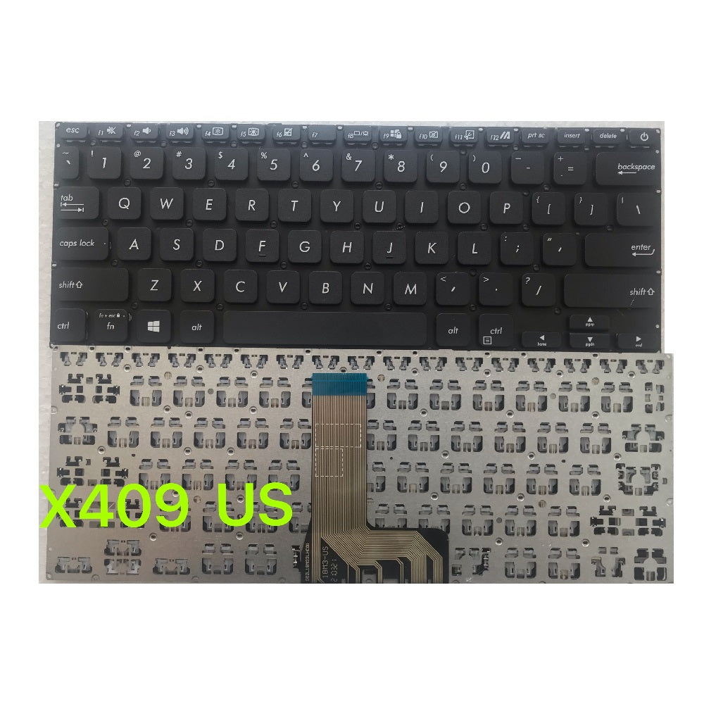 New US For ASUS X409 X409FA X409FL No Frame Laptop Keyboard Keyboard JS Bazar