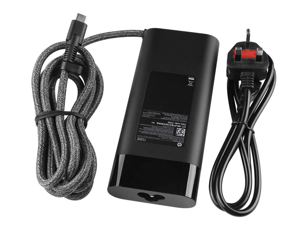 110W 5A 20V USB-C TPN-DA24 AC Original Charger for HP Spectre X360 Elitebook x360 HP Chromebook 14 14A G5 11 11A G6 EE G7 G8 X360 Laptop Power Supply Adapter Cord Charger JS Bazar