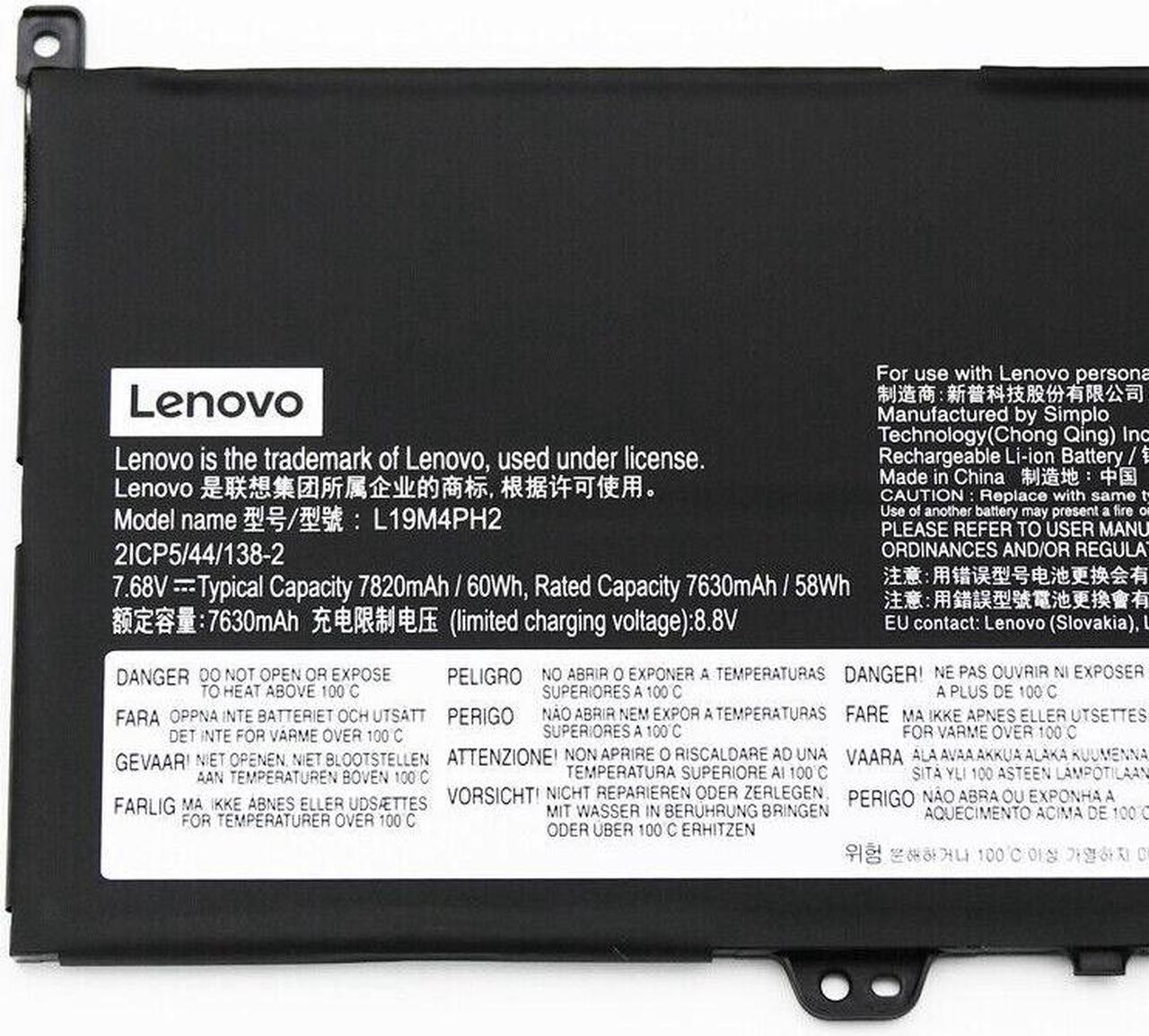L19M4PH2 L19C4PH2 Laptop Battery for Lenovo Ideapad Yoga 9 14ITL5 82BG Yoga 9i 14inch 2 in 1 C950 9 14ITL5 82BG001AUK 82BG00DRUE Series SB10Z33894 5B10Z33895 5B10Z33896 SB10Z33898 7.68V 60Wh 7820mAh Laptop Batteries JS Bazar